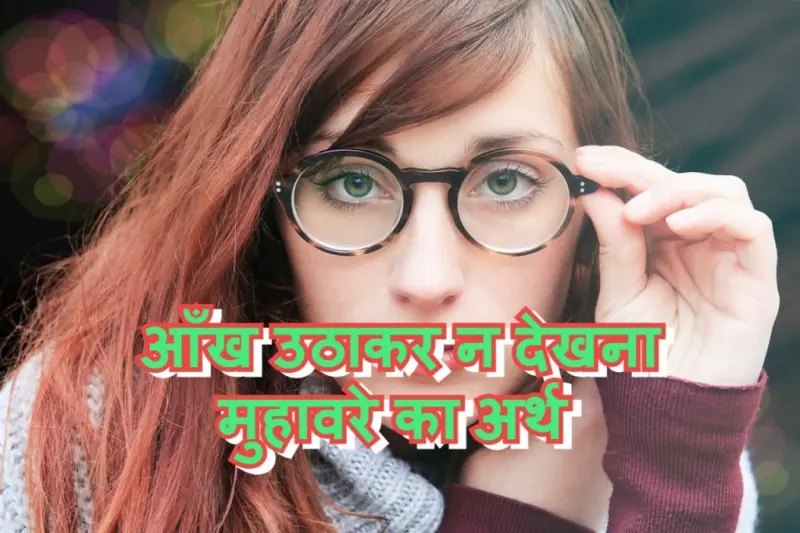 आँख उठाकर न देखना मुहावरे का चित्र