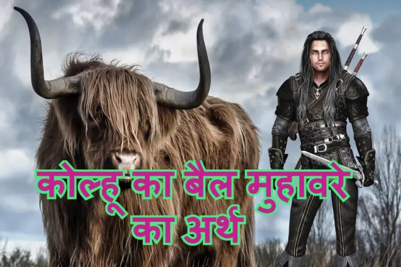 कोल्हू का बैल मुहावरे का चित्र