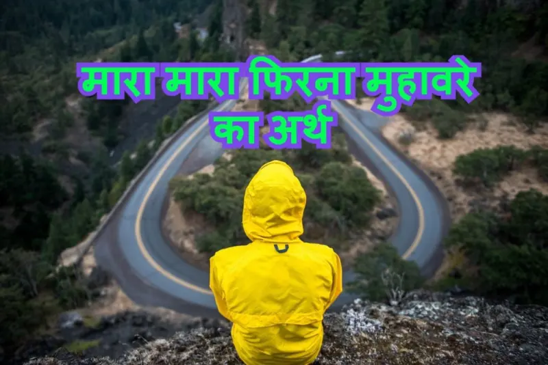 मारा मारा फिरना मुहावरे का चित्र